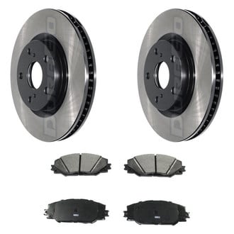 DuraGo® - Electrophoretic Coated Plain Front Brake Kit with Ceramic Pads