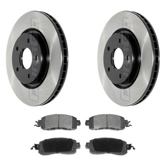 DuraGo® - Electrophoretic Coated Plain Front Brake Kit with Ceramic Pads