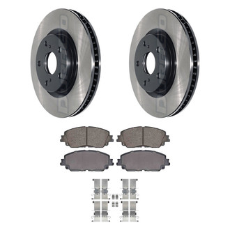 DuraGo® - Electrophoretic Coated 1-Piece Plain Brake Kit with Ceramic Brake Pads