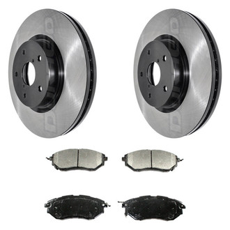 DuraGo® - Electrophoretic Coated Plain Front Brake Kit with Ceramic Pads