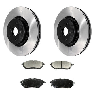 DuraGo® - Electrophoretic Coated Plain Front Brake Kit with Ceramic Pads