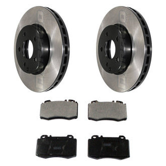 DuraGo® - Electrophoretic Coated Plain Front Brake Kit with Ceramic Pads