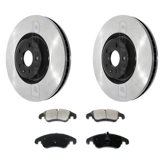 DuraGo® - Electrophoretic Coated Plain Front Brake Kit with Ceramic Pads