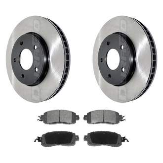 DuraGo® - Electrophoretic Coated 1-Piece Plain Brake Kit with Ceramic Brake Pads