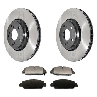 DuraGo® - Electrophoretic Coated Plain Front Brake Kit with Ceramic Pads