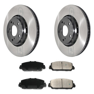 DuraGo® - Electrophoretic Coated 1-Piece Plain Brake Kit with Ceramic Brake Pads
