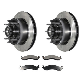 DuraGo® - Electrophoretic Coated Plain Front Brake Kit with Ceramic Pads