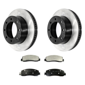 DuraGo® - Electrophoretic Coated Plain Front Brake Kit with Ceramic Pads