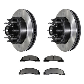 DuraGo® - Electrophoretic Coated Plain Front Brake Kit with Ceramic Pads