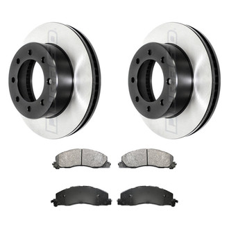 DuraGo® - Electrophoretic Coated Plain Front Brake Kit with Ceramic Pads