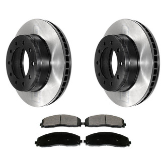 DuraGo® - Electrophoretic Coated Plain Front Brake Kit with Ceramic Pads