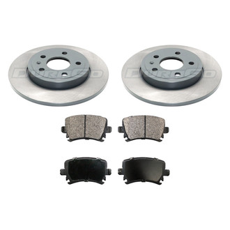 DuraGo® - Premium™ Plain Rear Brake Kit with Semi-Metallic Pads