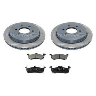 DuraGo® - Premium™ Plain Rear Brake Kit with Semi-Metallic Pads