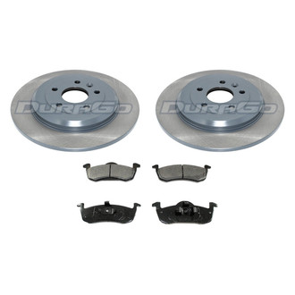DuraGo® - Premium 1-Piece Plain Brake Kit with Semi-Metallic Brake Pads