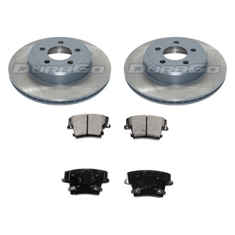 DuraGo® - Premium 1-Piece Plain Brake Kit with Semi-Metallic Brake Pads