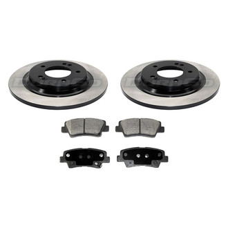 DuraGo® - Premium™ Plain Rear Brake Kit with Semi-Metallic Pads