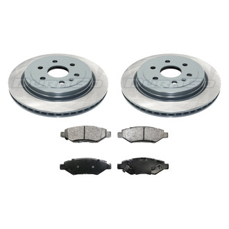 DuraGo® - Premium 1-Piece Plain Brake Kit with Semi-Metallic Brake Pads