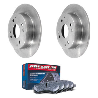 DuraGo® - Premium™ Plain Rear Brake Kit with Semi-Metallic Pads