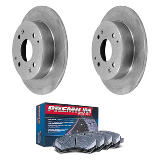 DuraGo® - Premium™ Plain Rear Brake Kit with Semi-Metallic Pads