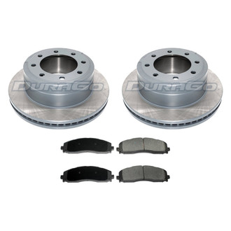 DuraGo® - Premium 1-Piece Plain Brake Kit with Semi-Metallic Brake Pads