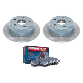 DuraGo® - Premium™ Plain Rear Brake Kit with Semi-Metallic Pads