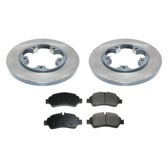 DuraGo® - Premium™ Plain Rear Brake Kit with Semi-Metallic Pads