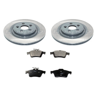 DuraGo® - Premium 1-Piece Plain Brake Kit with Semi-Metallic Brake Pads