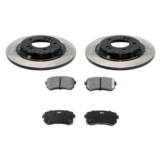DuraGo® - Premium™ Plain Rear Brake Kit with Semi-Metallic Pads