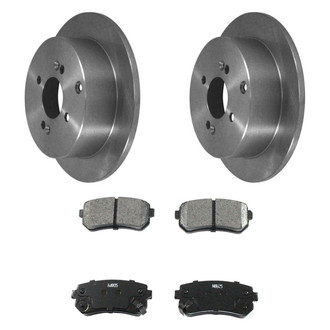 DuraGo® - Premium™ Plain Rear Brake Kit with Semi-Metallic Pads