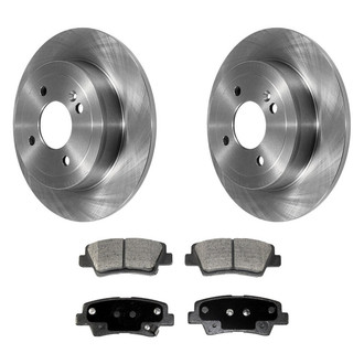 DuraGo® - Premium 1-Piece Plain Brake Kit with Semi-Metallic Brake Pads