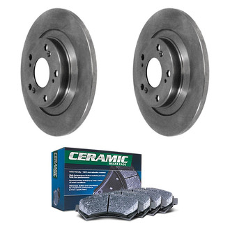 DuraGo® BNDL-31011702 - Plain Rear Brake Kit with Ceramic Pads