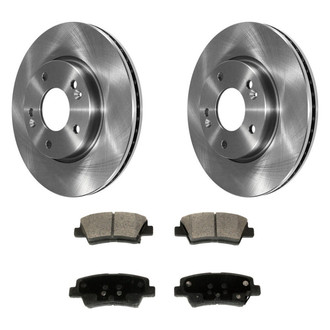 DuraGo® - 1-Piece Plain Brake Kit with Ceramic Brake Pads