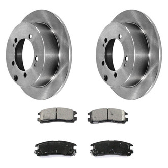 DuraGo® BNDL-31011727 - Plain Rear Brake Kit with Ceramic Pads