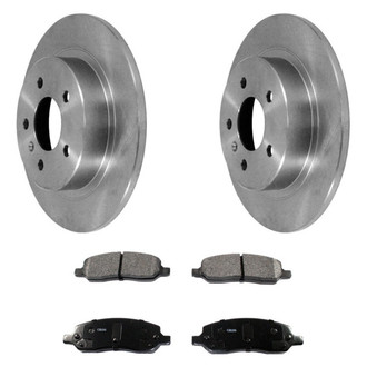 DuraGo® - 1-Piece Plain Brake Kit with Ceramic Brake Pads