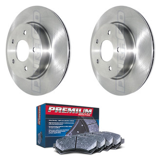 DuraGo® - Premium 1-Piece Plain Brake Kit with Semi-Metallic Brake Pads
