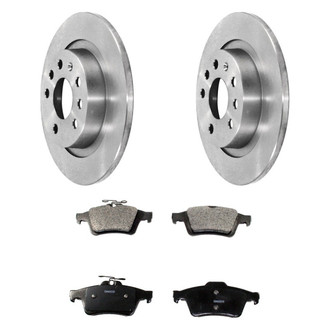 DuraGo® - Premium™ Plain Rear Brake Kit with Semi-Metallic Pads