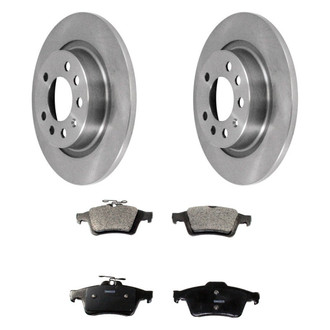 DuraGo® - Premium 1-Piece Plain Brake Kit with Semi-Metallic Brake Pads