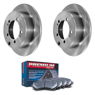 DuraGo® - Premium™ Plain Rear Brake Kit with Semi-Metallic Pads