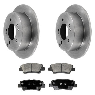 DuraGo® - Premium™ Plain Rear Brake Kit with Semi-Metallic Pads
