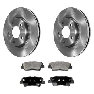 DuraGo® - Premium 1-Piece Plain Brake Kit with Semi-Metallic Brake Pads