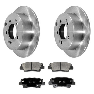 DuraGo® - Premium 1-Piece Plain Brake Kit with Semi-Metallic Brake Pads