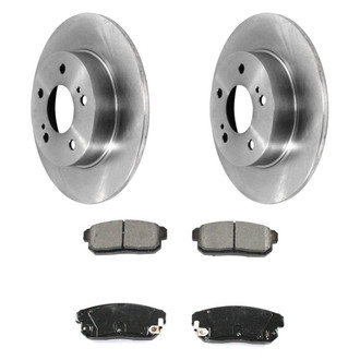DuraGo® - Premium™ Plain Rear Brake Kit with Semi-Metallic Pads