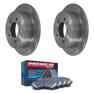 DuraGo® - Premium™ Plain Rear Brake Kit with Semi-Metallic Pads
