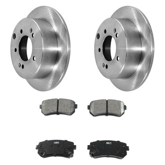 DuraGo® - Premium™ Plain Rear Brake Kit with Semi-Metallic Pads