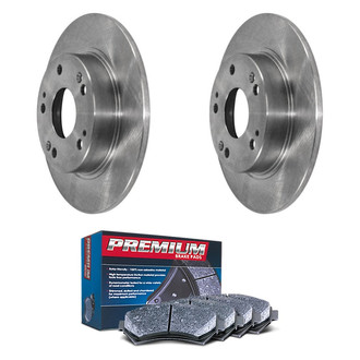 DuraGo® - Premium™ Plain Rear Brake Kit with Semi-Metallic Pads