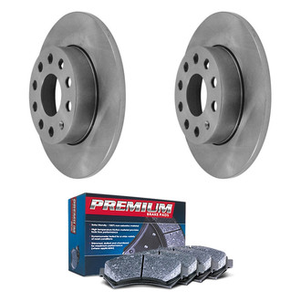 DuraGo® - Premium™ Plain Rear Brake Kit with Semi-Metallic Pads