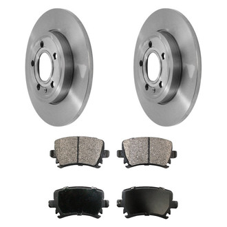 DuraGo® - Premium™ Plain Rear Brake Kit with Semi-Metallic Pads