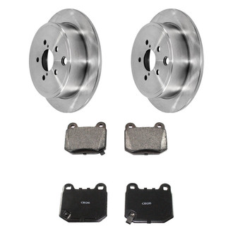 DuraGo® - Premium™ Plain Rear Brake Kit with Semi-Metallic Pads
