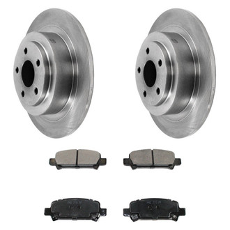 DuraGo® - Premium 1-Piece Plain Brake Kit with Semi-Metallic Brake Pads