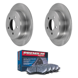 DuraGo® - Premium™ Plain Rear Brake Kit with Semi-Metallic Pads